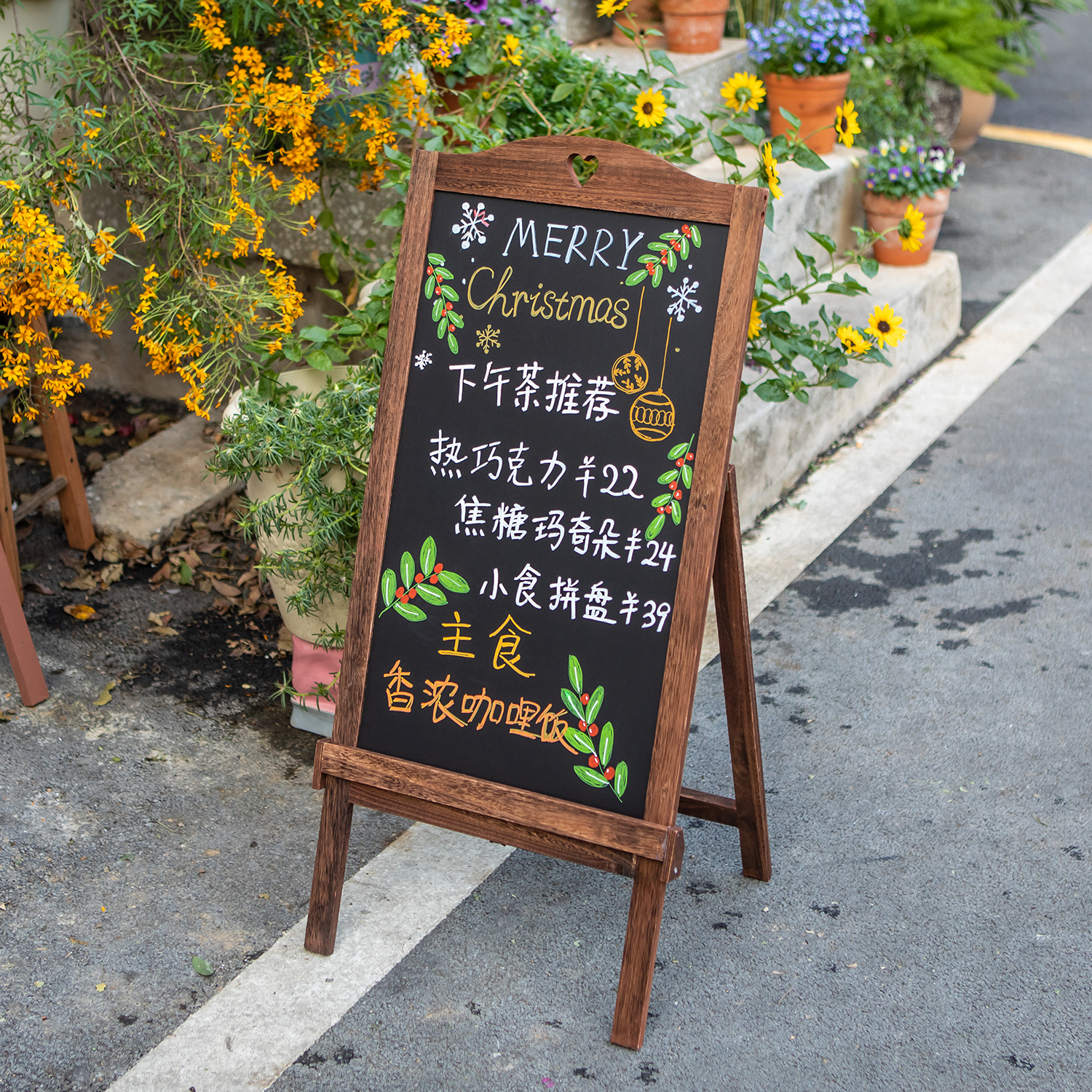 摆摊支架式小黑板广告板展示牌