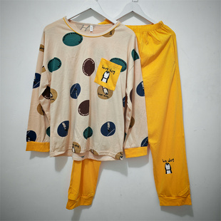 香蜜闺秀睡衣 睡衣套装 春秋 长裤 家居服 女士长袖 XL码