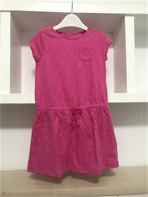 4-8岁 专柜正品oshkosh女童连衣裙 夏季 女宝纯棉淑女短袖裙子