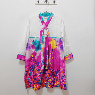 M-XL码 安&伴睡衣 早秋 女士韩服薄裤长袖睡裙家居服女