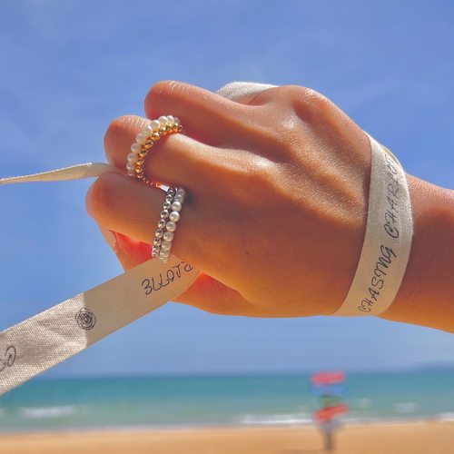 漫漫恋 法式复古珍珠开口戒指925银镀金ins风 CHASING CHARLOTTE