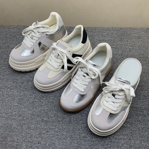 复古内增高厚底德训鞋女高级感