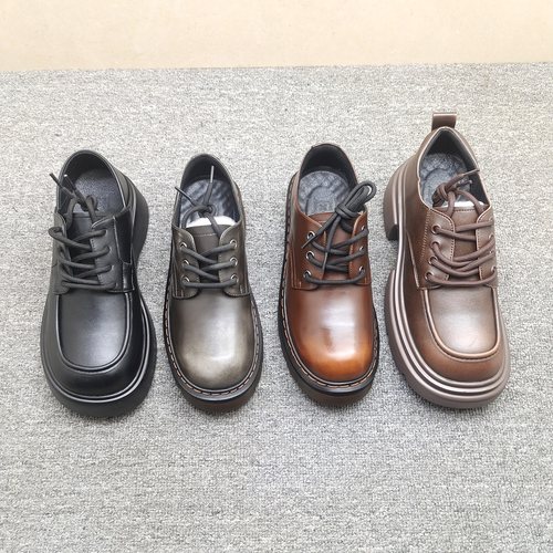 断码清仓轻便超值厚底系带小皮鞋