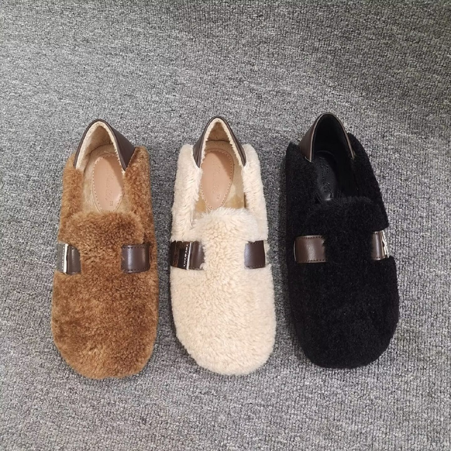 平底毛毛鞋甜美外穿保暖毛毛鞋