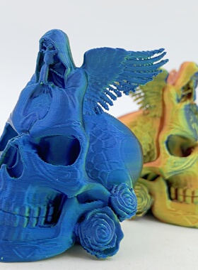 创意3D打印网红摆摊地摊同款骷髅头模型万圣节家居装饰摆件玩具