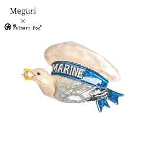 巡meguri手作Palnart 鸽子蓝色海兵帽独特设计感胸针 新款 poc夏季