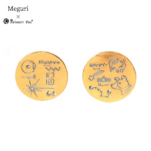 巡meguri日本手作Palnart Poc旅行者金唱片双鱼座冬季耳环高级感