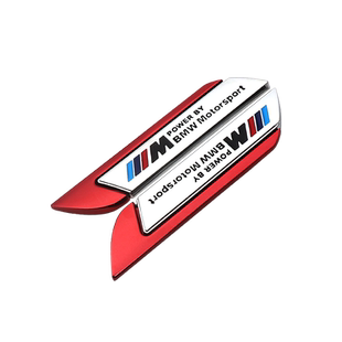 适用宝马金属叶子板侧标新m3系5系gt4系1系X1X5X3X6风口装饰车贴