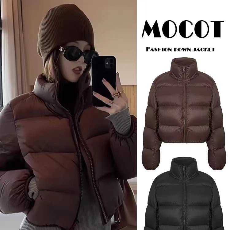 美式肯豆2025新款羽绒棉服女短款时尚立领小个子面包服外套