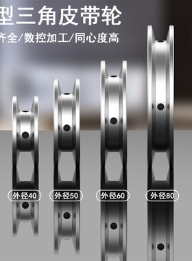 O型Z型M型三角k带皮带轮单槽铝合金皮带盘马达电机主轴工业传动轮