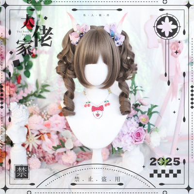 大佬家假发lolita「桃芙」cos假发全头套罗马卷仿真日常自然ins
