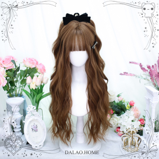 大佬家假发Lolita仿真卷发女「藏诗」套头二次元 自然水波纹长发