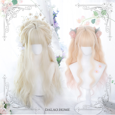 taobao agent Helmet, set, Japanese curly wig, Lolita style