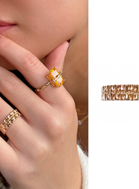 LHwindsor温莎珠宝竹篱戒指中国风配饰复古高级小众设计HEGALING