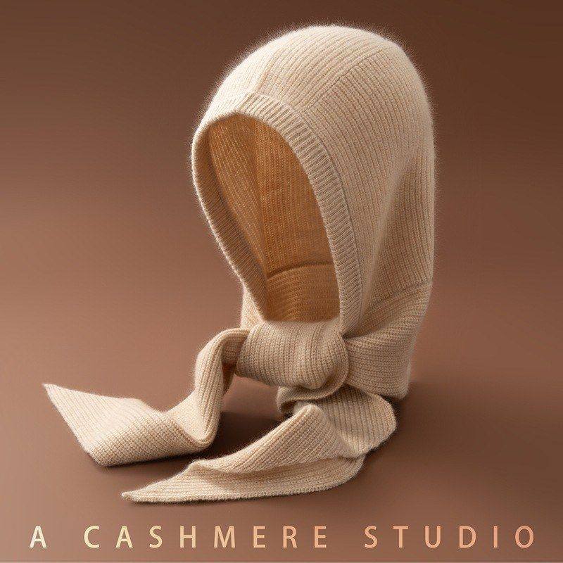 韩版巴拉克拉法帽大头围山羊绒帽子围脖一体毛线帽绑带针织帽冷帽,服饰配件/皮带/帽子/围巾,帽子,淘宝优惠券,粉丝福利购,淘宝优惠卷