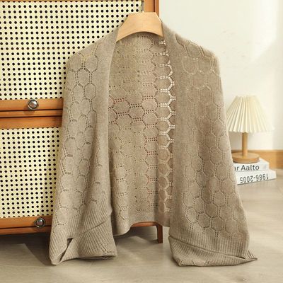 开衫秋冬蜂窝型2025纯山羊绒两用