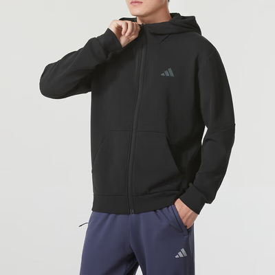 阿迪达斯男装新款D4T FULL-ZIP HO运动服防风针织夹克外套IY1131