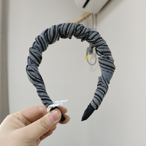 （满15包邮发货）永诗双拼撞色条纹倒尺发箍
