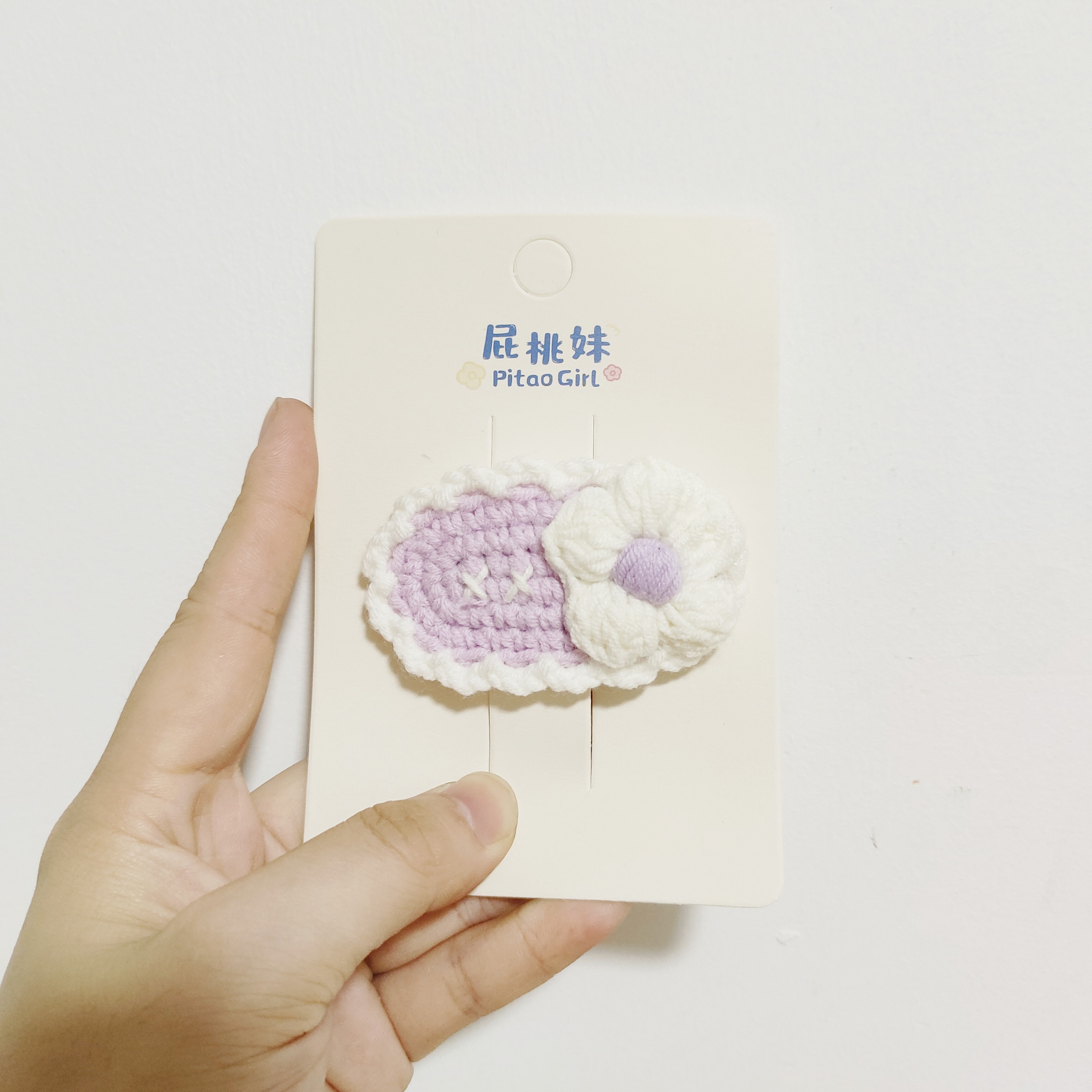 （满15包邮发货）品牌针织手工甜美花朵毛线拜拜夹成人儿童