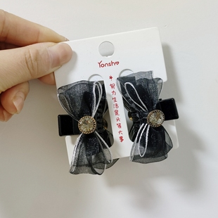 （满15包邮发货）永诗韩版双面蝴蝶结刘海小抓夹一对公主头精灵耳