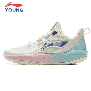 李宁女孩专业篮球鞋训练鞋男童鞋2025新款春秋季青少年休闲运动鞋