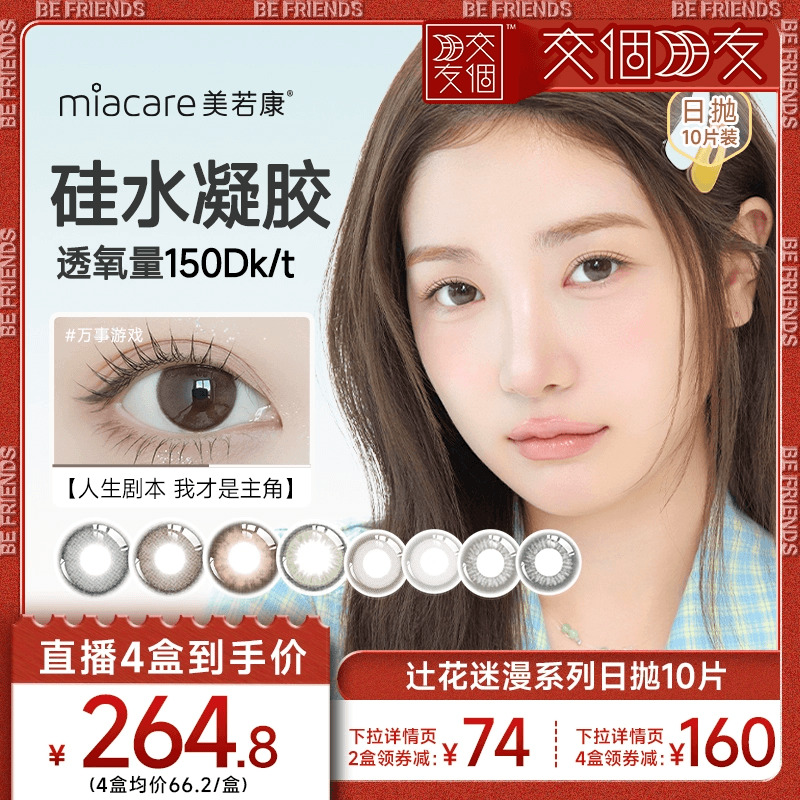 高透氧硅水凝胶彩色隐形眼镜