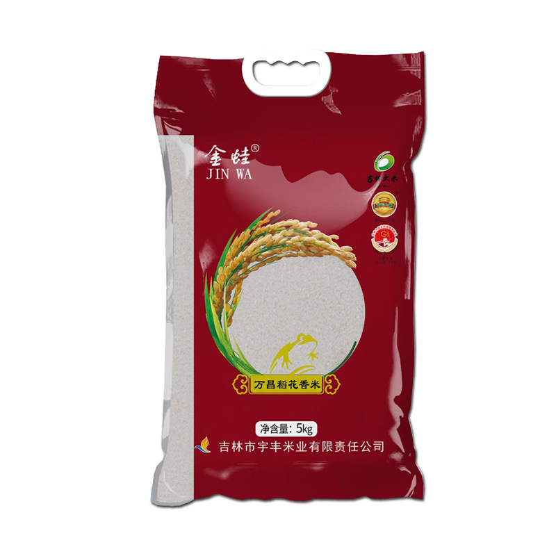东北吉林万昌金蛙稻花香大米图片