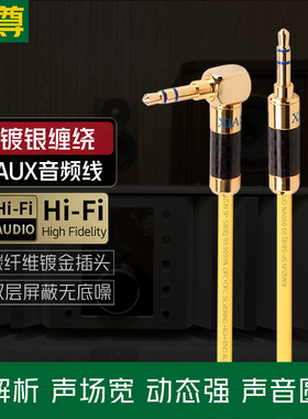 线尊 镀银aux音频线车用3.5mm音频线公对公耳机线电脑音响连接线