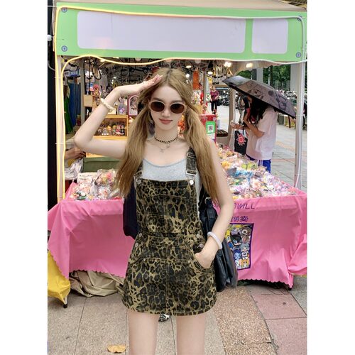 前裙后裤假两件牛仔背带裙女夏季