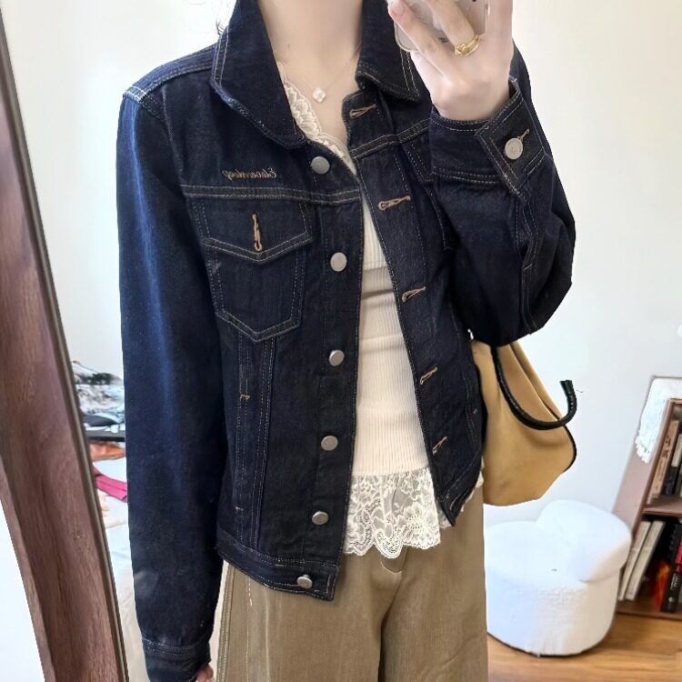 巨好看原牛仔短外套女士秋季长袖