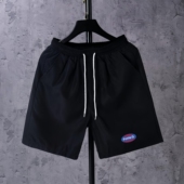 凉感宽松拼接印花裤 冰丝短裤 ins潮流外穿运动三分裤 薄款 子 男夏季