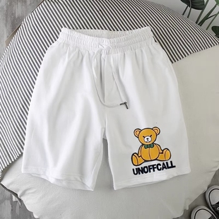 男士 潮牌男生三分裤 夏季 潮流宽松百搭冰丝休闲中裤 子 薄款 运动短裤