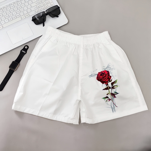 修身 社会精神小伙中裤 夏季 沙滩裤 潮牌印花休闲速干三分裤 潮男短裤