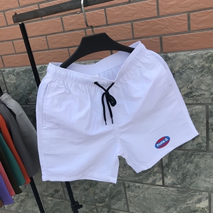 夏季 印花修身 潮流休闲三分短裤 子系带大码 百搭松紧腰中裤 潮牌男士