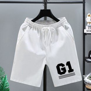 新款 夏季 宽松休闲大码 篮球五分裤 男士 子跑步运动直筒卫裤 纯棉短裤