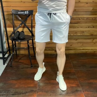 男潮流印花三分精神小伙休闲百搭短裤 冰丝宽松沙滩裤 男 薄款 夏季