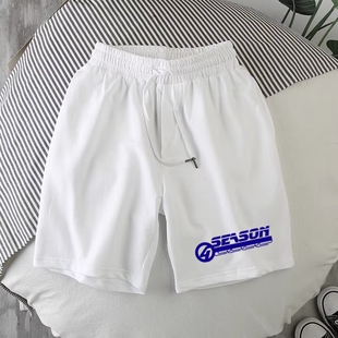 外穿网红精神小伙三分裤 速干情侣沙滩裤 男夏季 潮流休闲三分花短裤