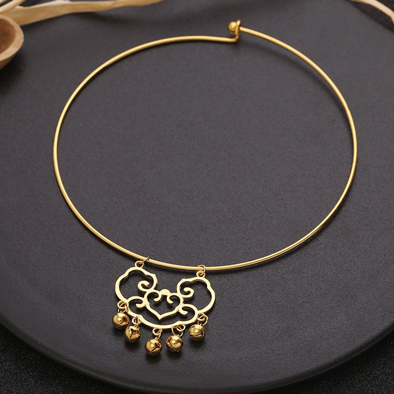 汉服项圈复古民族风项链女古风中国风儿童璎珞项圈首饰锁汉配饰