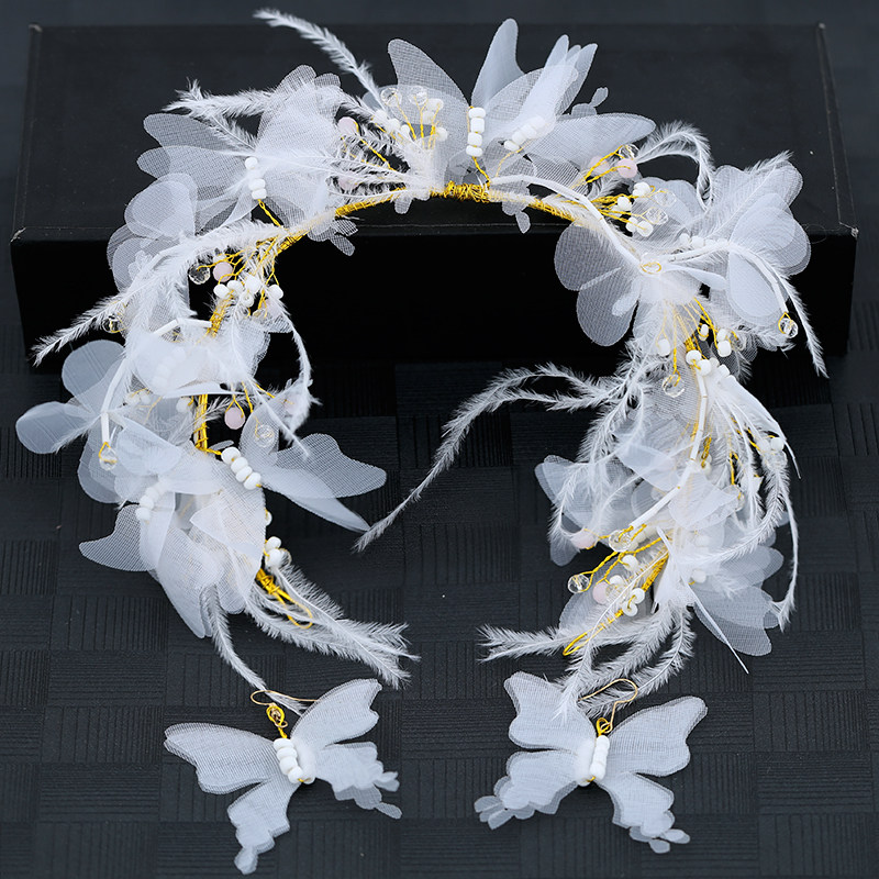 Korean bride Headdress Sen family Hairdressing Flower butterfly Jewelry Wedding dress marry Jewelryin the Accessories/Fashion Jewelry, Hair Accessories  category - from Buy2taobao.com to provide professional Taobao agent buy service