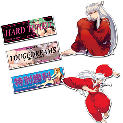 汉魂贴纸适用于JDM贴纸汽车车尾反光车贴美女定制卡通贴纸 5368