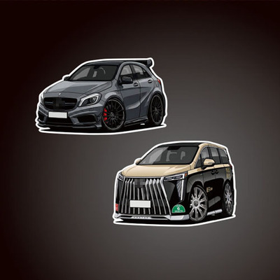 汽车贴纸适用于Mercedes-BenzA45AMG GACTrUmpChI车贴8523