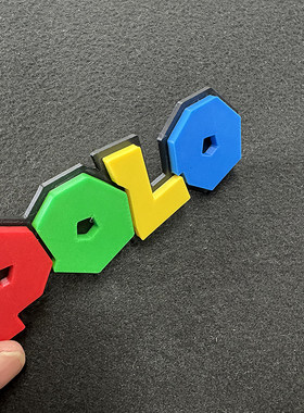 大众汽车POLO车尾立体标贴3D贴标支持定制打印立体贴 282