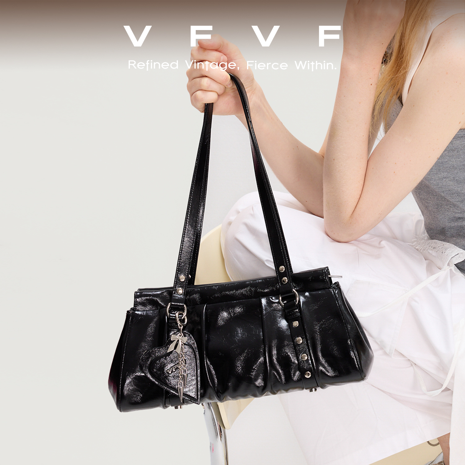 VFVF原创高级感通勤腋下法棍包