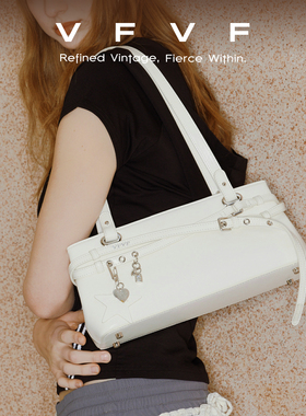 VFVF白色单肩斜挎腋下包通勤高级感手提包2026新款小方包法棍女包
