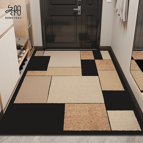 入户门地垫进门高级感门口皮革门垫pvc可擦免洗脚垫防滑耐脏地毯