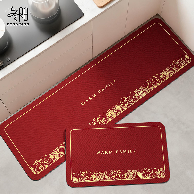 厨房防滑防油地垫硅藻泥长条垫子