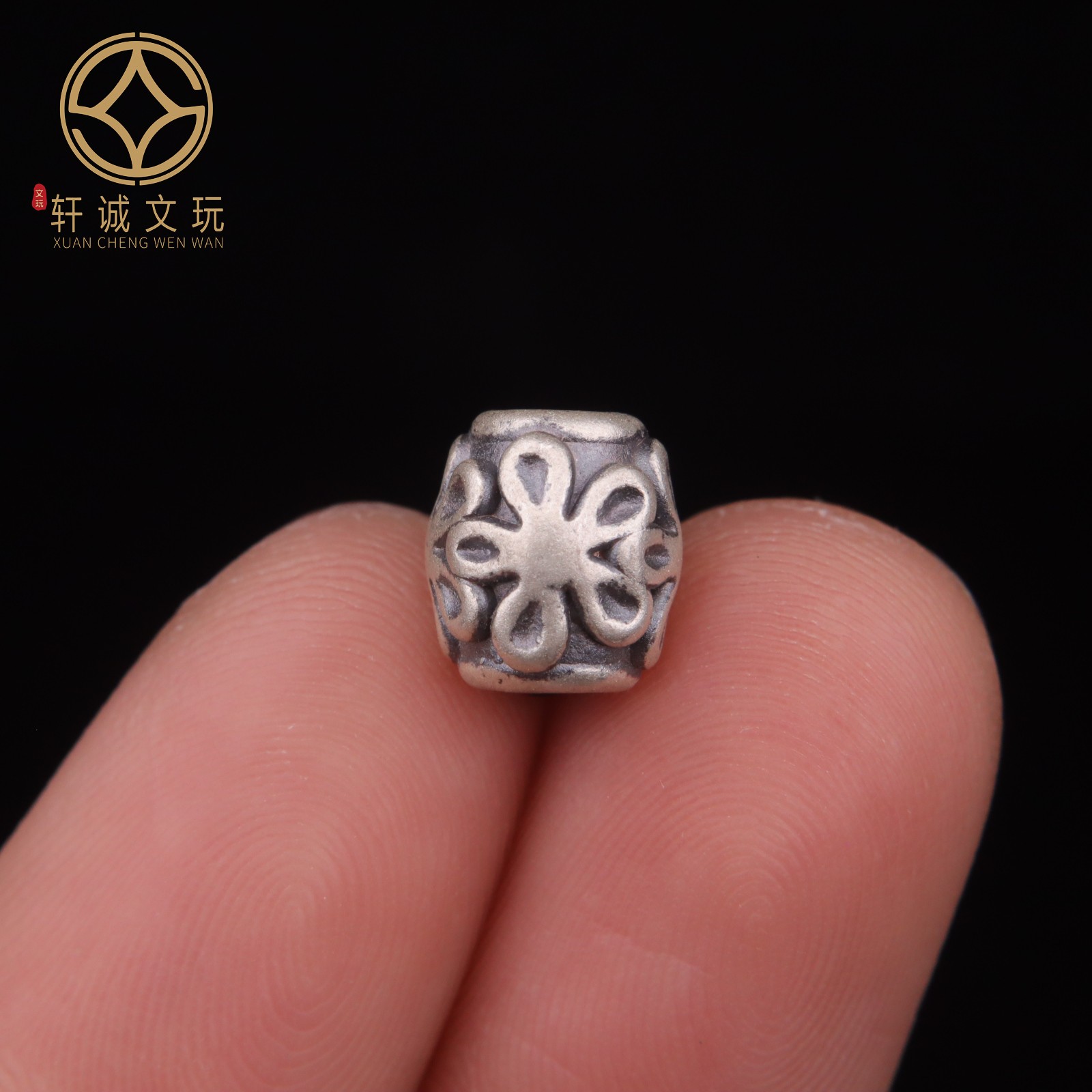 8.3MM莲花桶珠999足银老型隔珠diy手工配件文玩配饰转运单珠散珠