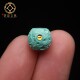 优化高瓷烫金无相老型绿松石圆珠蒙松散珠手串108diy手链配饰配珠