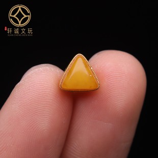 原创天然蜜蜡三角三通佛头星月金刚菩提108长串手串手链配饰配件