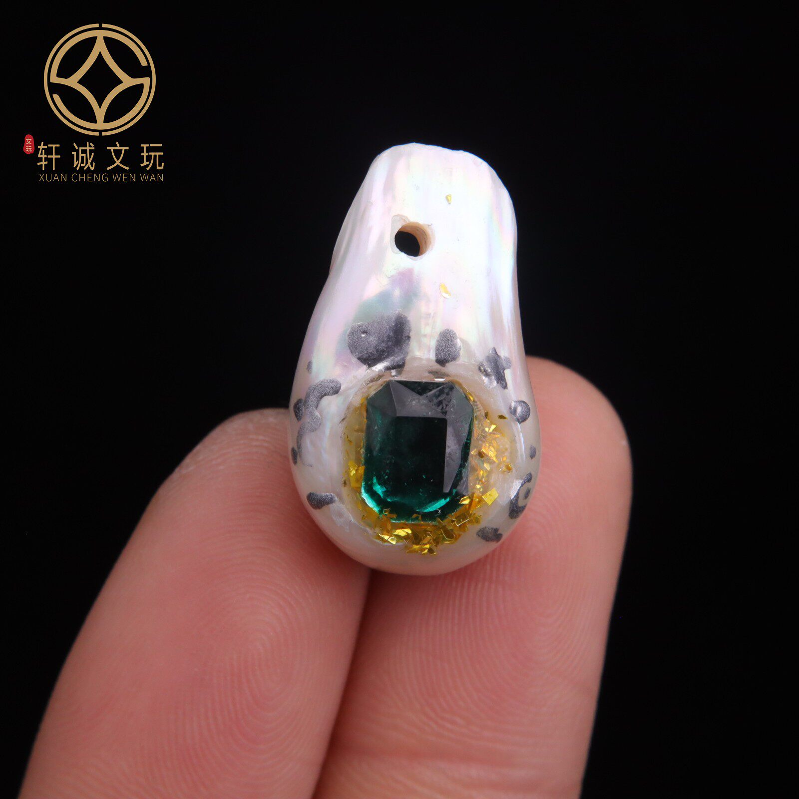 天然古法金原矿琉璃松石珍珠隔珠散珠文玩配饰手串配珠配件吊坠
